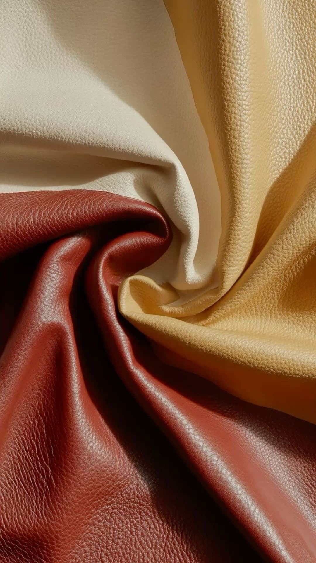 Amber leather folds.